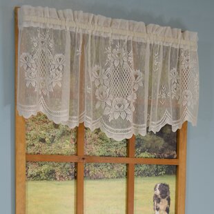 Oyola Floral Scalloped 56'' Window Valance 